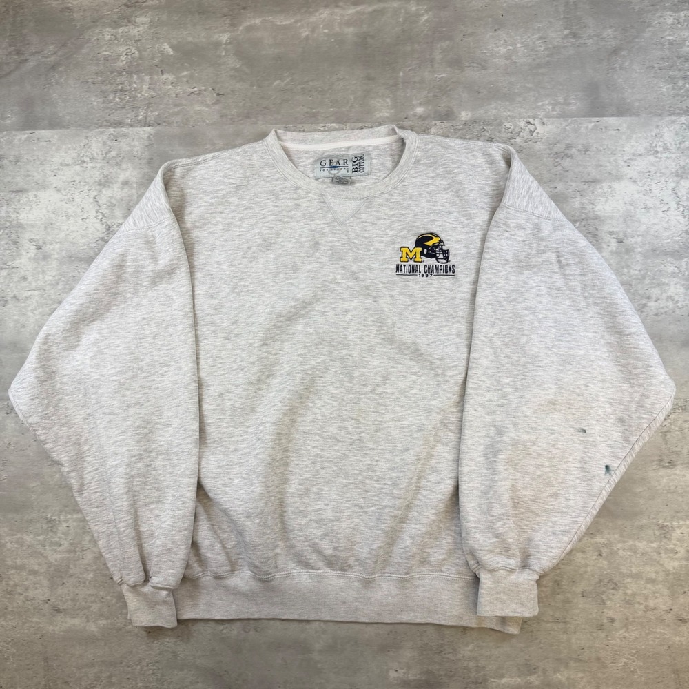 Vintage Michigan Wolverines 1997 National Champions Gear Sweatshirt XL